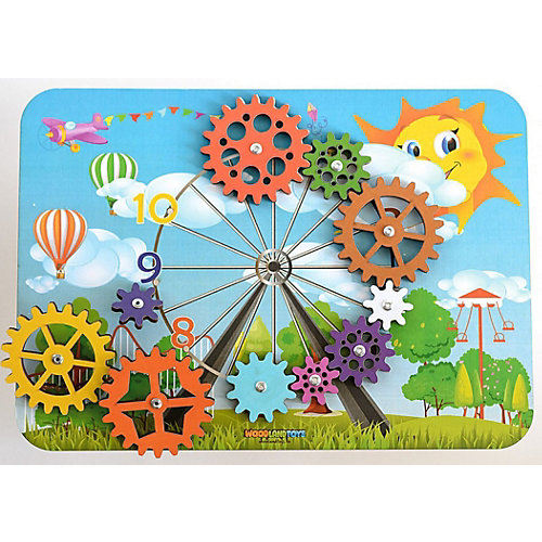 Бизиборд WoodLandToys "Шестерёнки" Колесо обозрения от Woodland