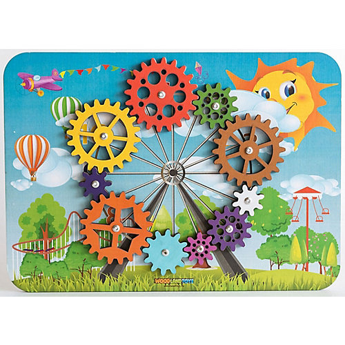 Бизиборд WoodLandToys "Шестерёнки" Колесо обозрения от Woodland