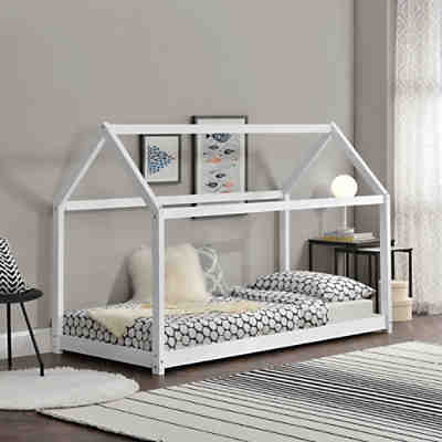Kinderbett 90 X 0 Cm Haus Holz Weiss Bettenhaus Hausbett Kinder Bett En Casa Mytoys