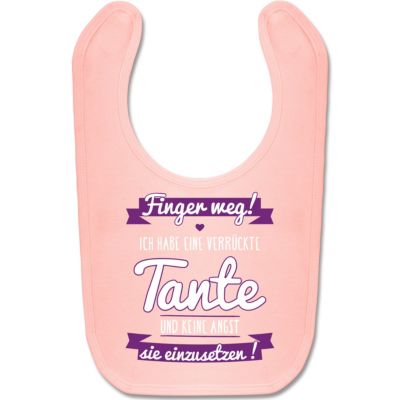 Sprüche Baby Ich habe eine verrückte Tante Lila Baby Lätzchen
