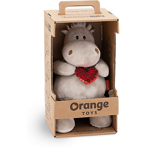 Мягкая игрушка Orange Life Бегемот: Пламенное сердце, 20 см от Orange