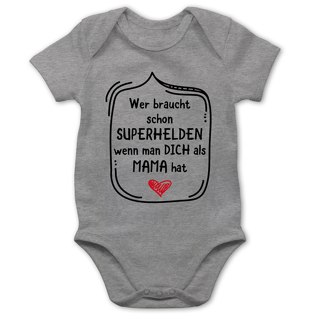 Baby Bodysuit Bodie Strampler Spruch Motiv Muttertagsgeschenk großes Herz lustig