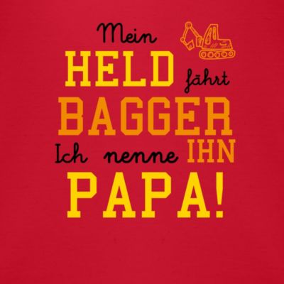 Sprüche Baby Mein Held fährt Bagger Baby Body Kurzarm Strampler