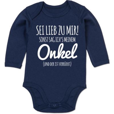 Statement Sprüche Baby Bio Baby Strampler langarm Sei lieb zu mir