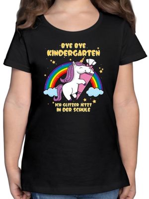 Schulkind 2021 mit Einhorn Shirtracer Schulkind Einschulung und Schulanfang Mädchen Kinder T-Shirt