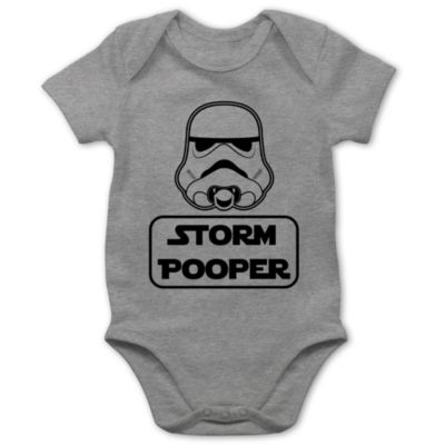 Storm Pooper Mädchen Shirtracer Statement Sprüche Baby Baby Body Kurzarm für Jungen und Mädchen