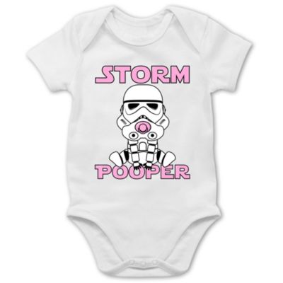 Storm Pooper Mädchen Shirtracer Statement Sprüche Baby Baby Body Kurzarm für Jungen und Mädchen