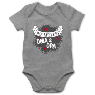 Statement Sprüche Baby Baby Body Kurzarm Ihr werdet Oma und Opa
