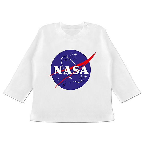 Trend Mode Baby - Baby T-Shirt langarm - Nasa Meatball Logo - Langarmshirts für Kinder