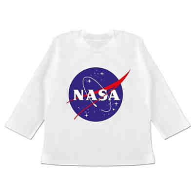 Trend Mode Baby - Baby T-Shirt langarm - Nasa Meatball Logo - Langarmshirts für Kinder