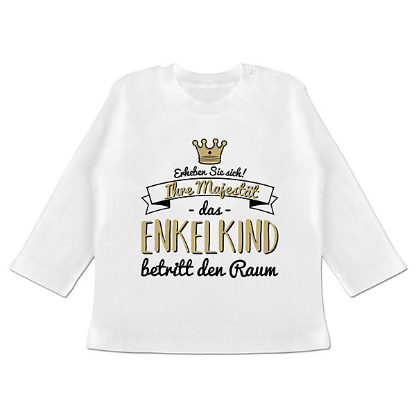 Statement Sprüche Baby - Baby T-Shirt langarm - Ihre Majestät das Enkelkind betritt den Raum - Langarmshirts für Kinder