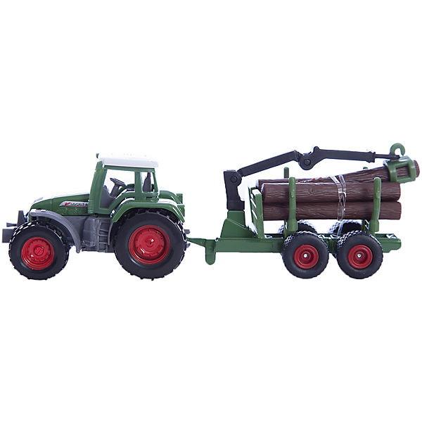 SIKU 1645 Traktor mit Forstanhänger