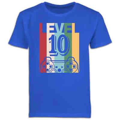 Kindergeburtstag Geburtstag Geschenk - Jungen Kinder T-Shirt - Gaming LEVEL Zehn - T-Shirts für Jungen