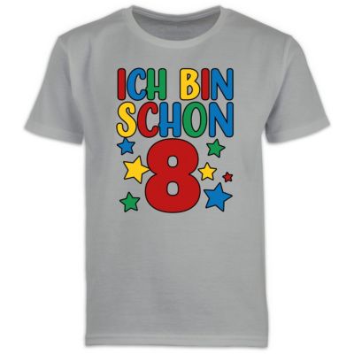 Geburtstag Kind - Ich bin schon 8 - bunt - Jungen Kinder T-Shirt T-Shirts T-Shirts für Kinder 