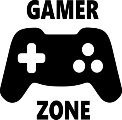 Name Zocken Console Controller Jugendzimmer Wandaufkleber WandTattoo Game Zone 