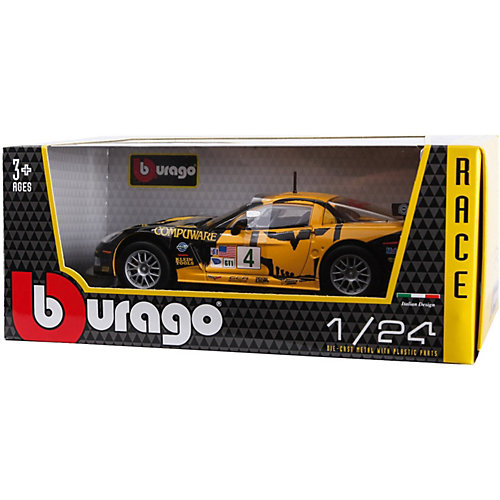 Машинка Bburago Chevrolet Corvette C6R, 1:24 от Bburago
