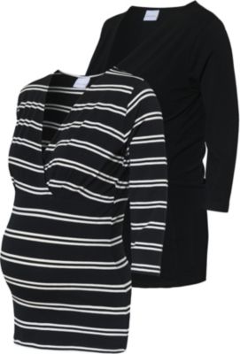 Umstandslangarmshirt MLSIA Doppelpack, Organic Cotton