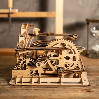 Holzbahn Murmelbahn Kugelbahn zum Selberbauen Holzmodell-Spielzeug aus 3D-Puzzle 