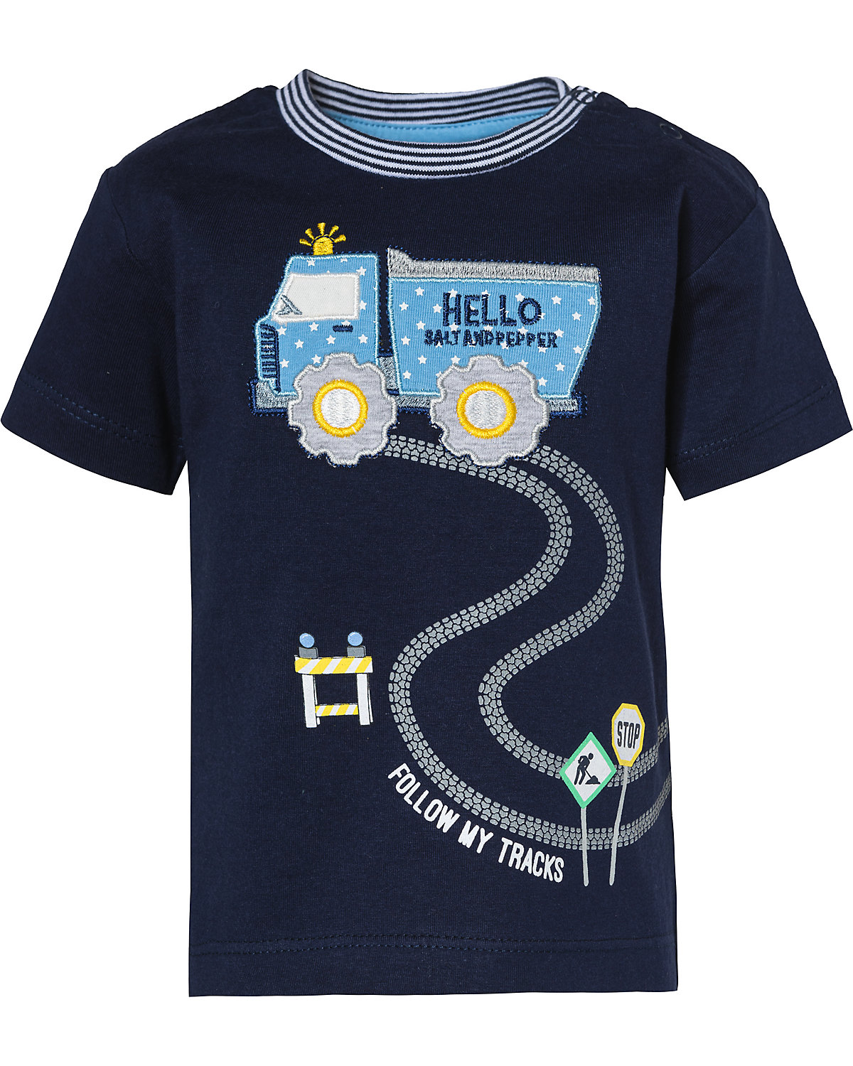 Salt and Pepper Baby T-Shirt für Jungen Fahrzeuge