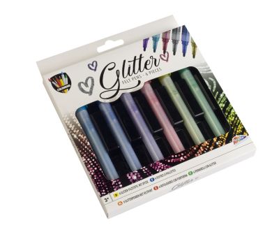 6 Glitter Fasermaler Malstifte-Sets