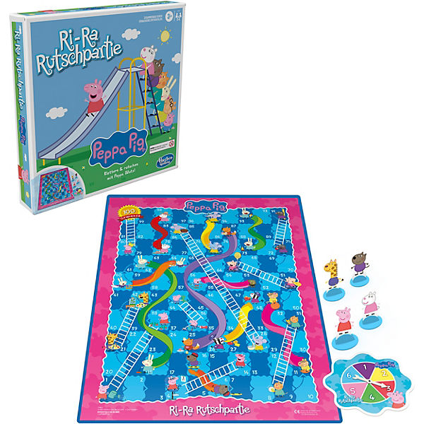 Ri-Ra Rutschpartie Peppa Wutz Edition Brettspiel für Kinder ab 3 Jahren, für 2 – 4 Spieler