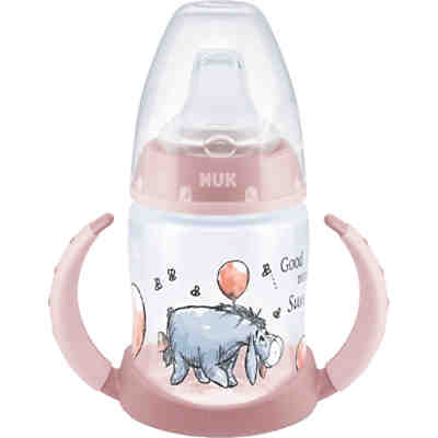 NUK Disney Winnie Puuh First Choice Trinklernflasche mit Temperature Control, 150ml, auslaufsicher, 6-18 Monate, 1 Stück, rosa