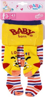 BABY born® Strumpfhose 2x 43 cm, gelb 2