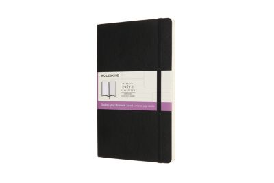 Image of Moleskine Notizbuch - Doppelte Lineatur Large/A5 Liniert-Blanko Weicher Einband Schwarz