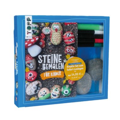 Image of Buch - Kreativ-Set Steine bemalen Kinder (Buch + Material) Kinder