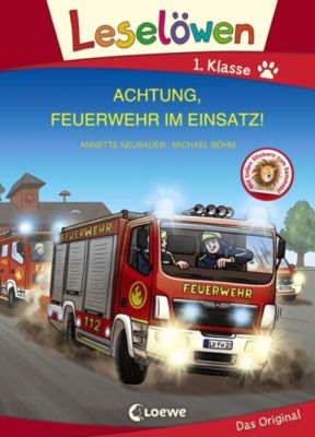 Image of Buch - Leselöwen 1. Klasse - Achtung, Feuerwehr im Einsatz! Großbuchstabenausgabe