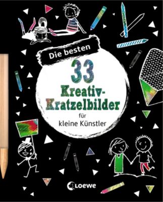 Spielzeug: Loewe Verlag Buch - Die besten 33 Kreativ-Kratzelbilder kleine Künstler Kinder