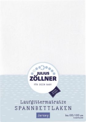 Träumeland Spannbetttuch für Laufgitter Jersey hellblau 100x100 2er Pack 