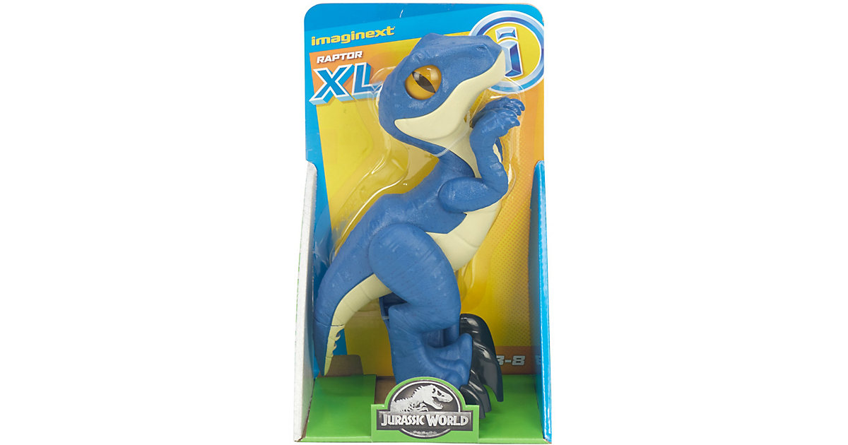 Spielzeug/Sammelfiguren: Mattel Imaginext Jurassic World XL Dino Raptor, Dinosaurier-Spielzeug