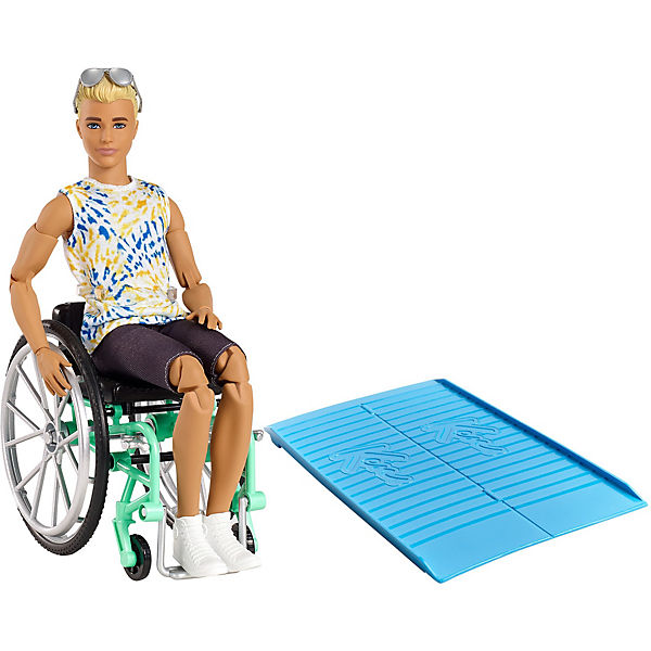 Barbie Fashionistas Ken Puppe (blond) mit Rollstuhl, Anziehpuppe