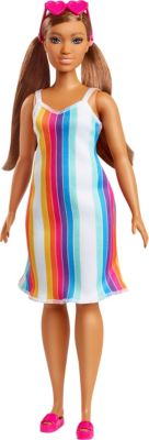 Mattel Puppe Barbie Puppe Mit Kleid Mit Streifen OVP 