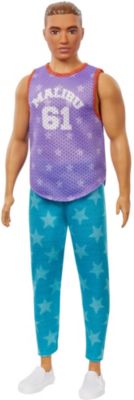 Barbie Ken Fashionistas Puppe im Sternen Jersey, Anziehpuppe