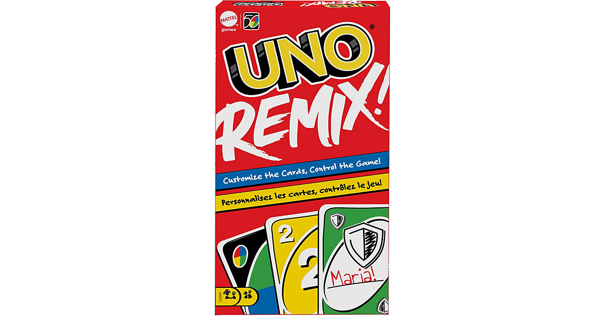 Image of Mattel Games UNO Remix individuell gestaltbares Kartenspiel