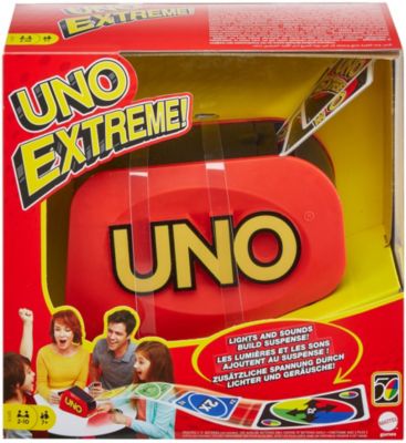 Mattel UNO Extreme Ab 7 Jahre Familie Kartenspiel 2-10 Spieler NEU in OVP 