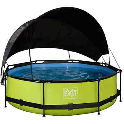 EXIT Lime Pool ø300x76cm mit Sonnensegel und Filterpumpe - grün