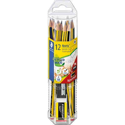 Bleistifte Noris® Jubiläumsedition, 12 Stück in Kunststoffbox, inkl. Radierer & Spitzer