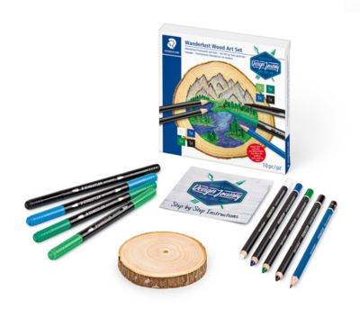 Design Journey Holzmalset Trend Wanderlust Kunstwerk auf Holz, 10-tlg., inkl. Anleitung 2