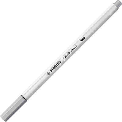 Premium-Filzstift Pen 68 brush, Pinselspitze für variable Strichstärken, mittelgrau