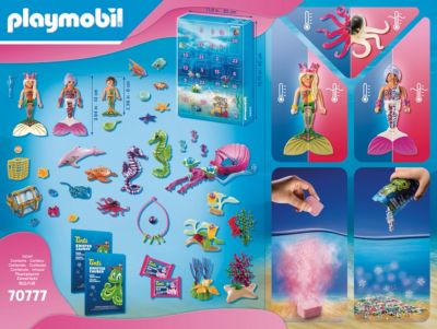 Playmobil 70777 Adventskalender mit Badewannen-Spielzeug Badespaß Meerjungfrauen 