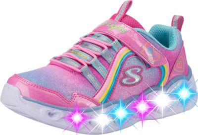 Uitlijnen hoek toelage Sneakers Low Blinkies HEART LIGHTS RAINBOW LUX für Mädchen, SKECHERS, pink  | myToys