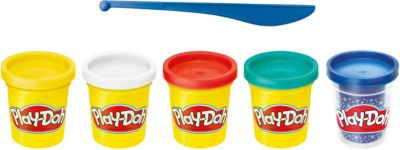 Play-Doh Saphir Jubiläumspack, 5er-Pack für Kinder ab 3 Jahren mit blauer glitzernder Saphirknete und den Farben Grün, Rot, Weiß und Gelb 2