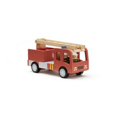 13 x 7 x 10 cm Feuerwehrfahrzeug  Holz Fahrzeug ca