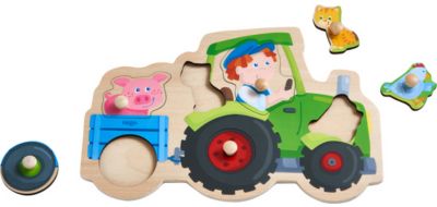 HABA 305550 Greifpuzzle Lustige Traktorfahrt 