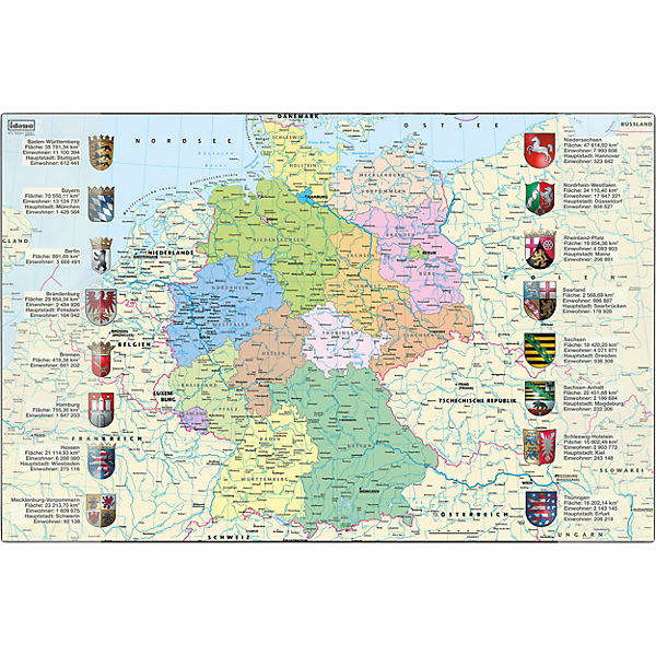 Schreibunterlage Deutschlandkarte 58,5 x 38,5 cm