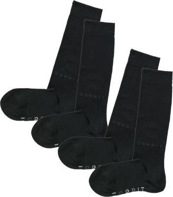 Kinder Kniestrmpfe Foot Logo Doppelpack schwarz Gr. 27-30