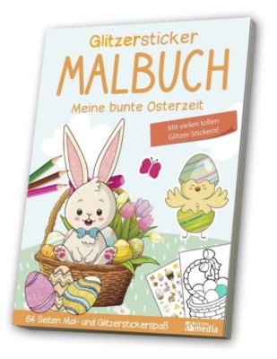 Image of Buch - Glitzersticker-Malbuch - Meine bunte Osterzeit